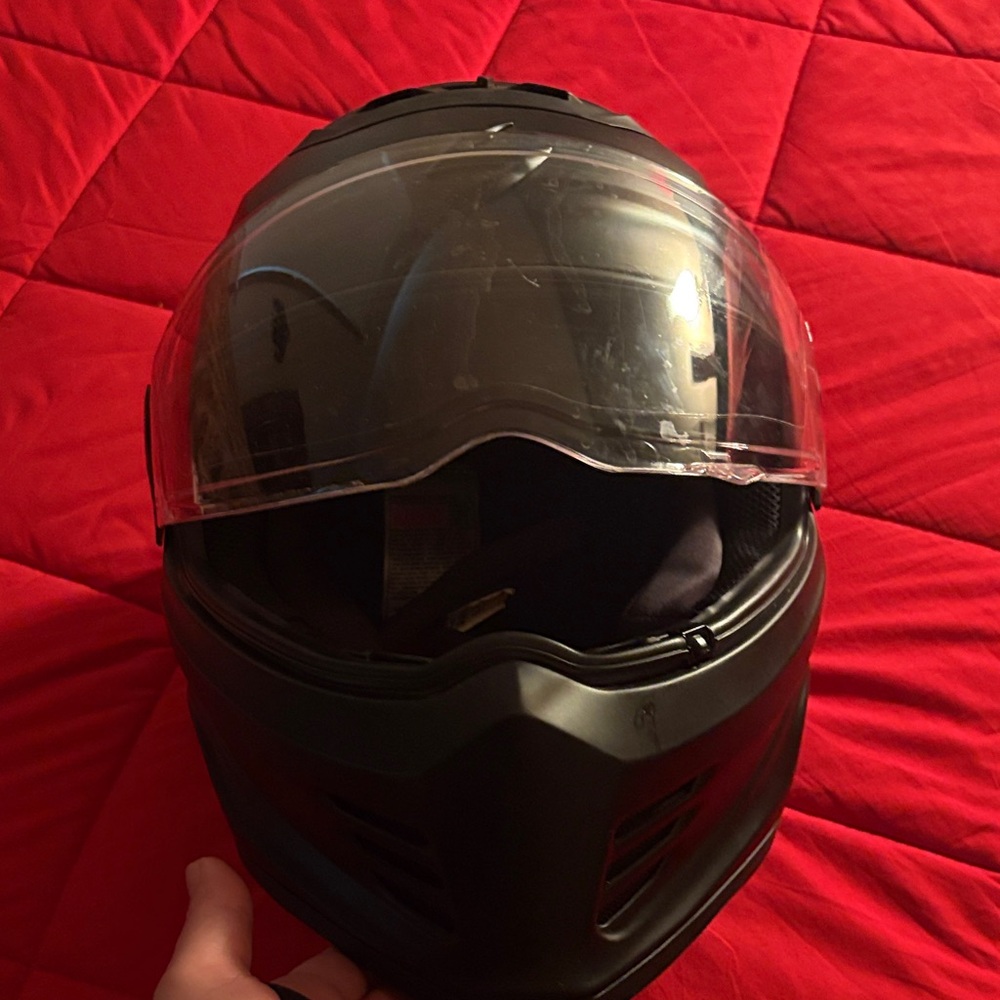Black Motorcycle Helmet